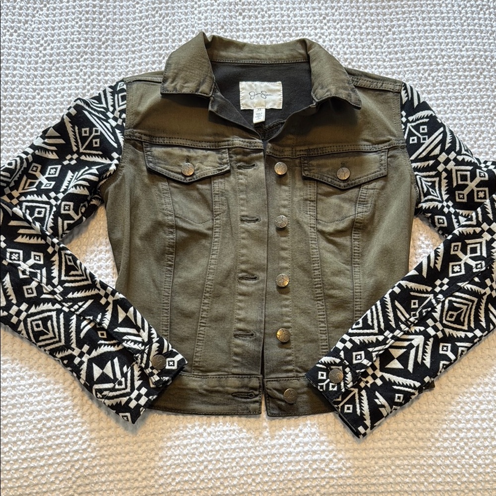 Jessica Simpson Olive Green and Black Women's Jacket